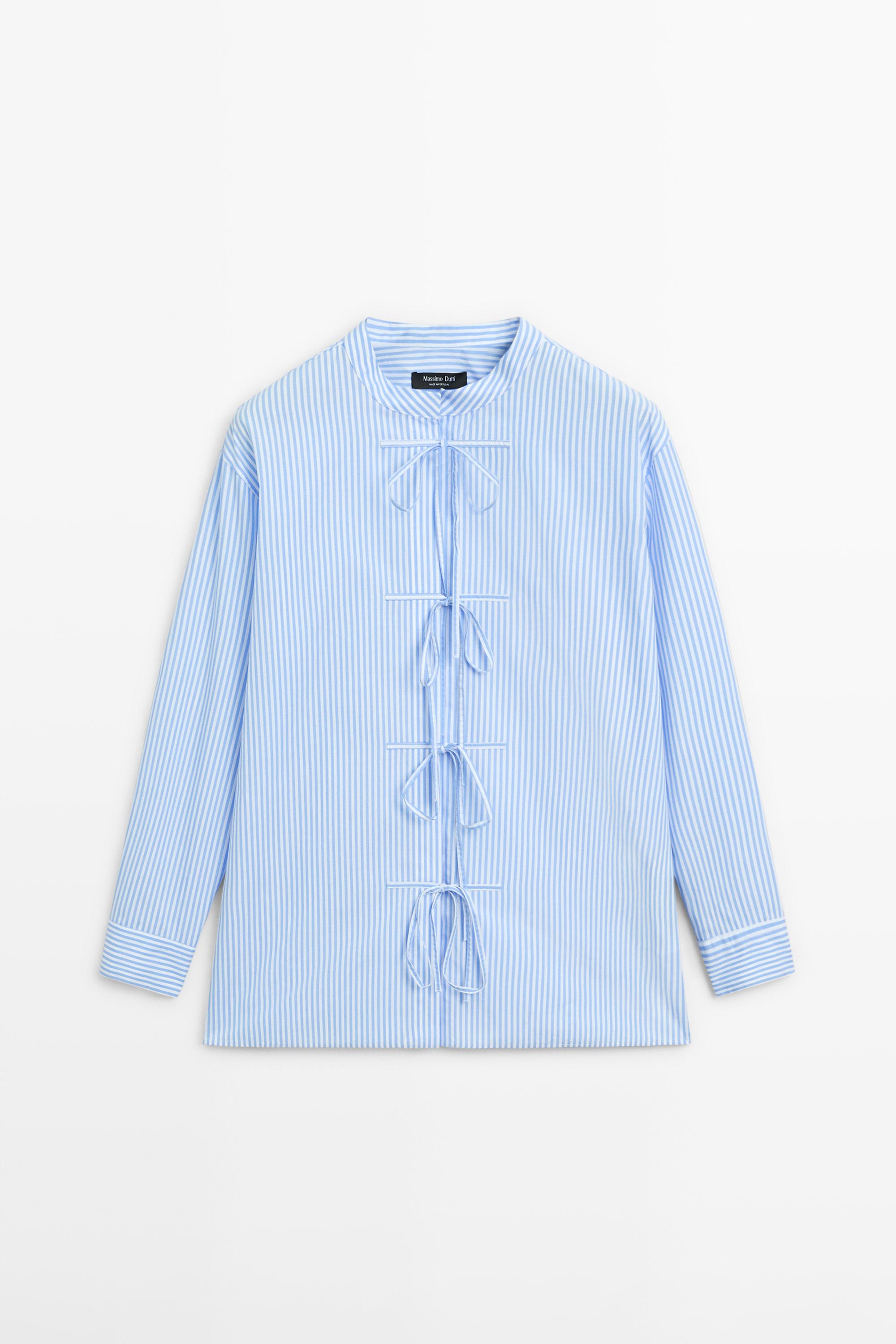 Chemise à rayures 100 % coton